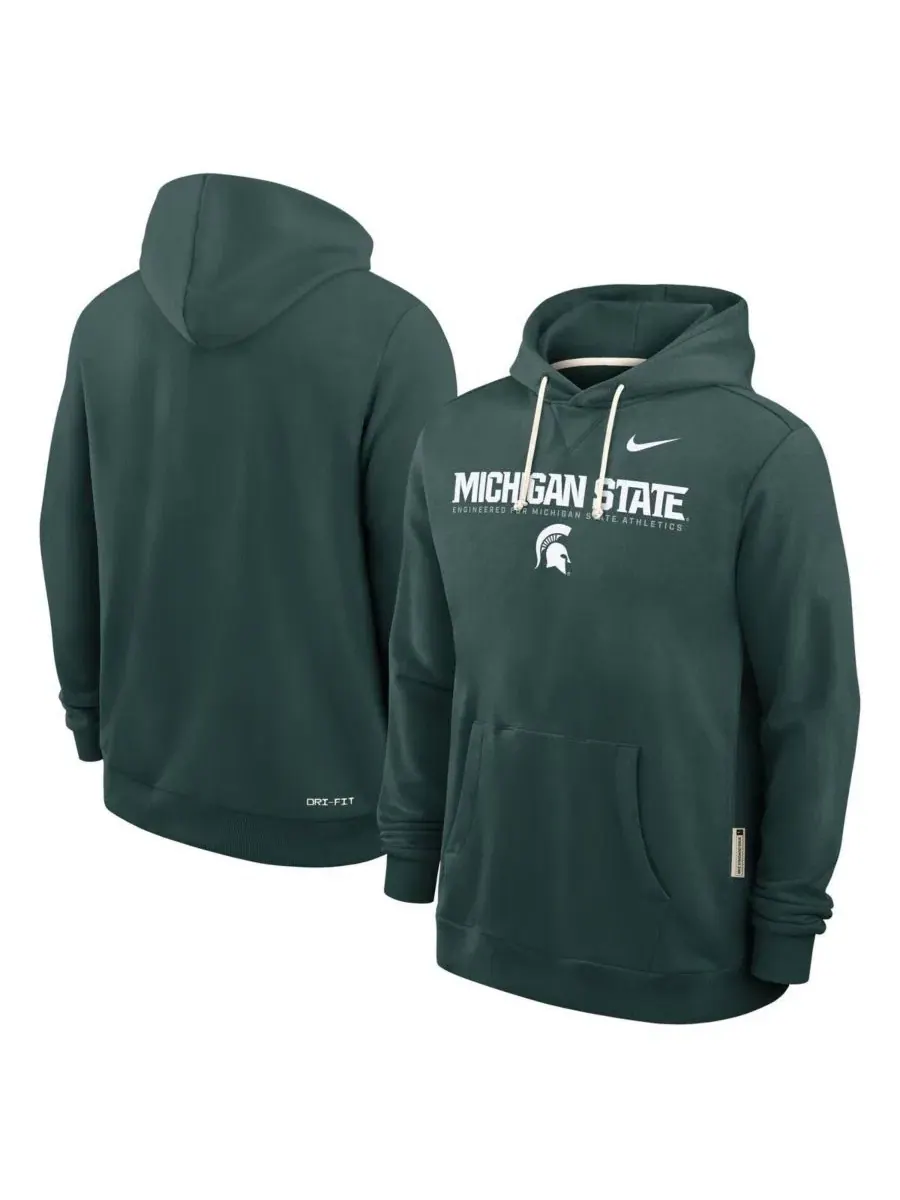 Худи с флисом и технологией Dri-FIT, модель Sideline Standard Issue Nike — изображение 2 из 5, зеленый