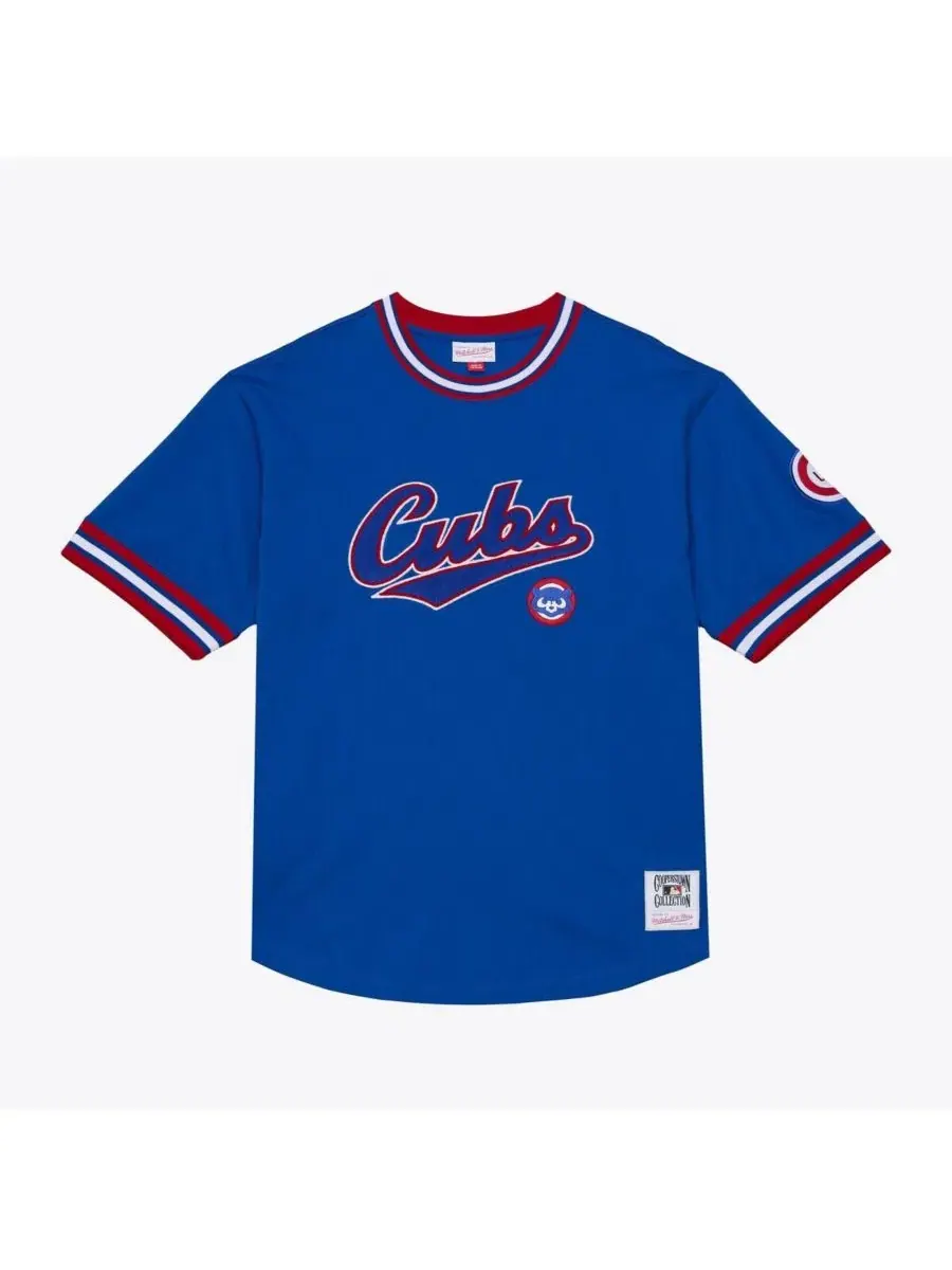 Футболка с длинным рукавом с вышивкой Wild Pitch Ringer Mitchell & Ness — изображение 1 из 5, королевский