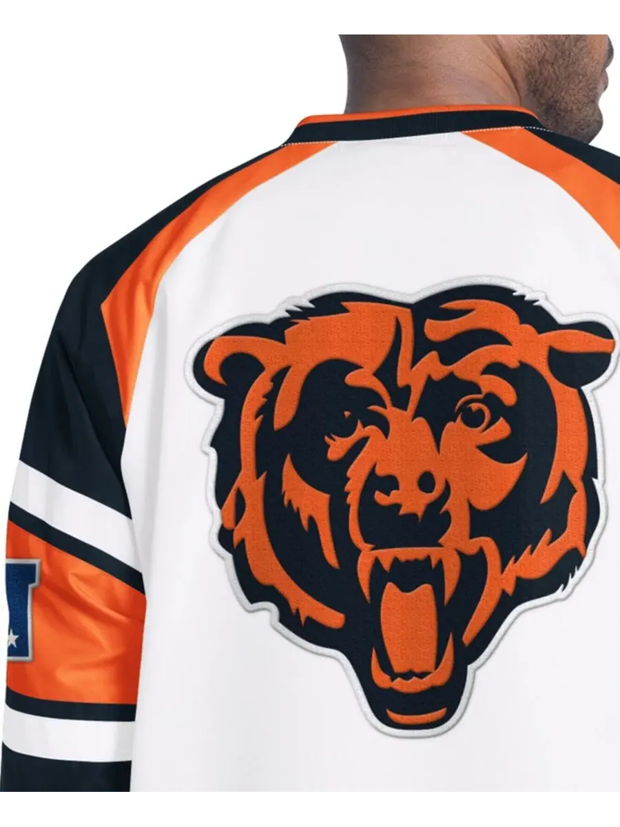 Куртка-пуловер с V-образным вырезом и рукавами реглан Chicago Bears Starter — изображение 2 из 4, белый
