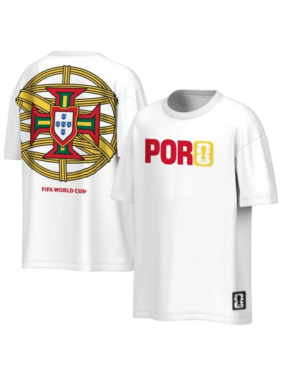 Футболка оверсайз с принтом Portugal National Team FIFA World Cup 2026 Livery Outerstuff — изображение 1 из 3, белый