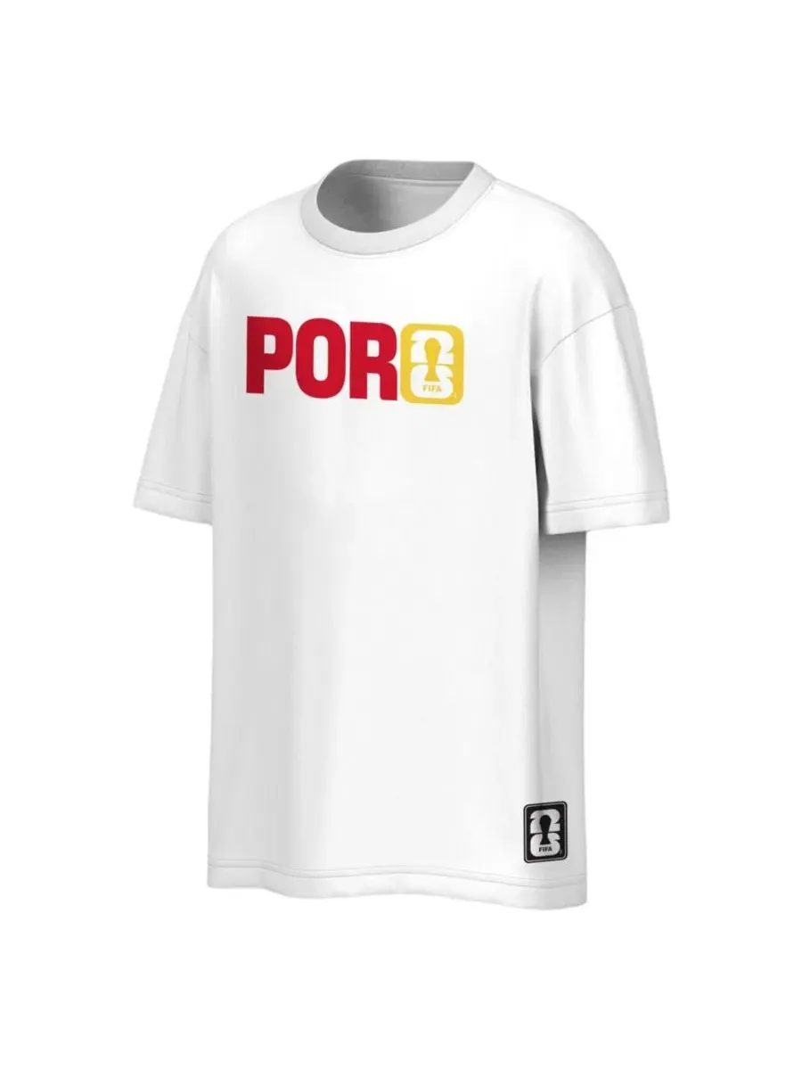 Футболка оверсайз с принтом Portugal National Team FIFA World Cup 2026 Livery Outerstuff — изображение 2 из 3, белый