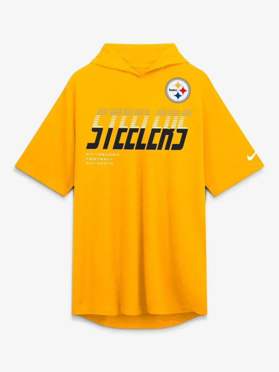 Футболка с капюшоном с принтом Pittsburgh Steelers Nike — изображение 2 из 5, золото