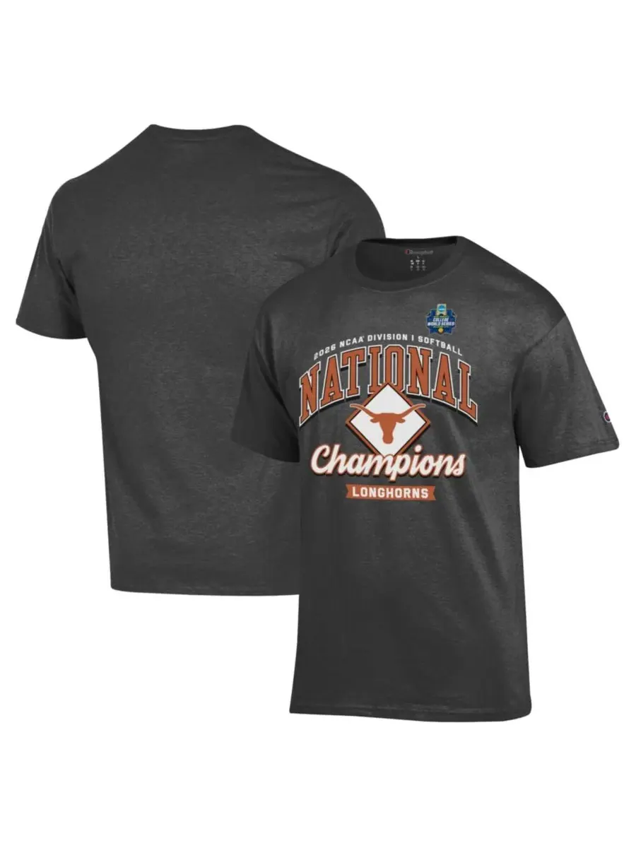 Футболка с принтом 2026 NCAA Softball Women's College World Series National Champions Locker Room — изображение 1 из 3, серый