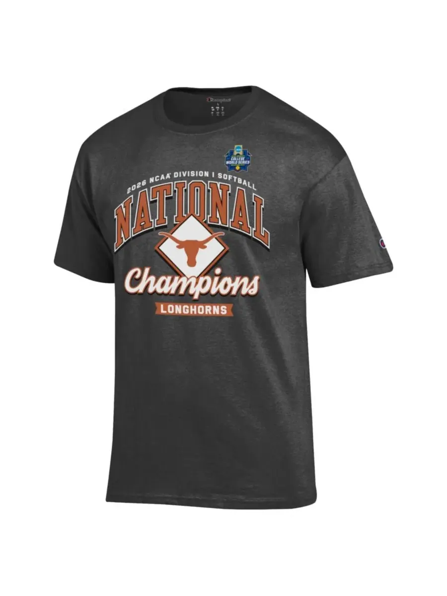 Футболка с принтом 2026 NCAA Softball Women's College World Series National Champions Locker Room — изображение 3 из 3, серый