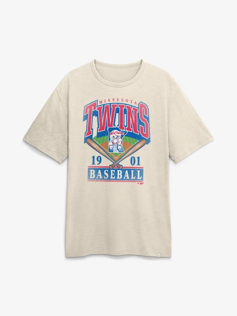 Футболка с винтажным принтом Minnesota Twins Fanatics — изображение 2 из 4, бежевый