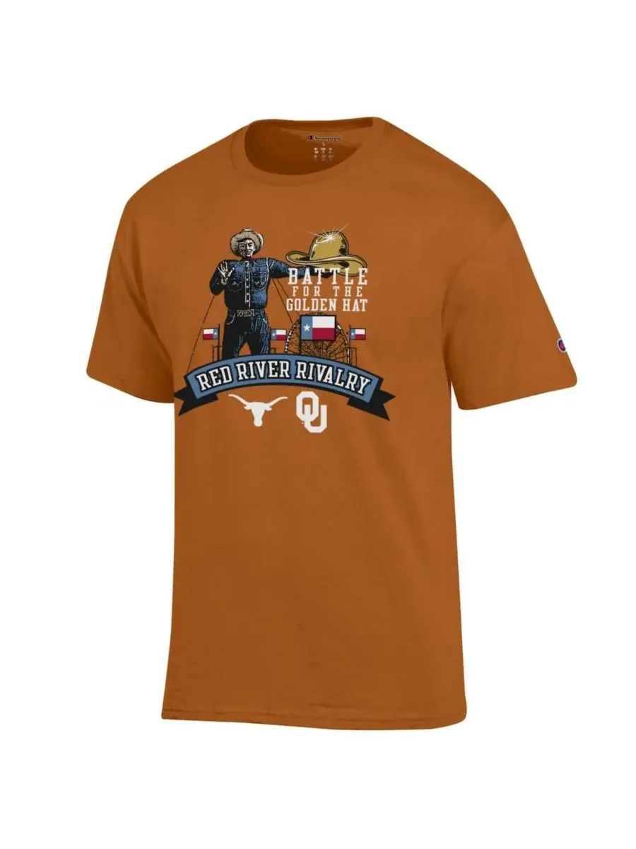 Champion Мужская оранжевая футболка Texas Longhorns vs. Oklahoma Sooners Red River Rivalry Big Tex — изображение 3 из 3