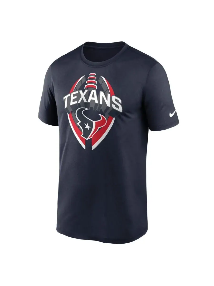Nike Мужская темно-синяя футболка Houston Texans Big Tall Primetime Legend Icon Performance — изображение 2 из 3, темно-синий