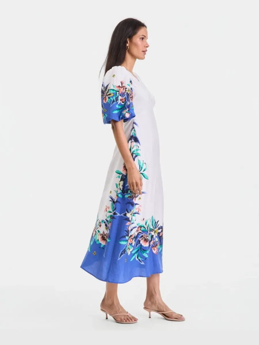 Платье макси с коротким рукавом с принтом Alana Floral I.N.C. International Concepts, Alana Floral — изображение 3 из 6