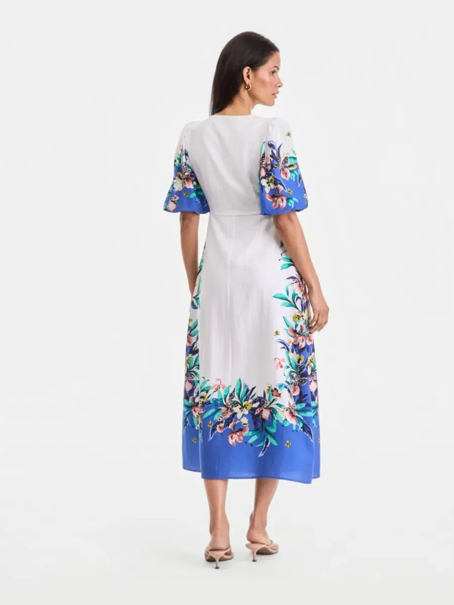 Платье макси с коротким рукавом с принтом Alana Floral I.N.C. International Concepts, Alana Floral — изображение 4 из 6