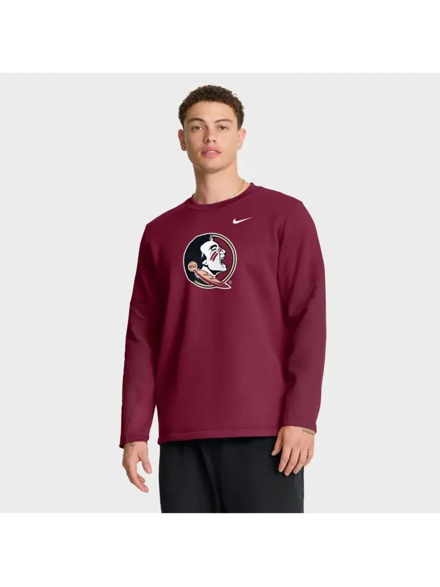 Мужская футболка с длинным рукавом Garnet Florida State Seminoles 2025 Sideline Coach Performance — изображение 1 из 5