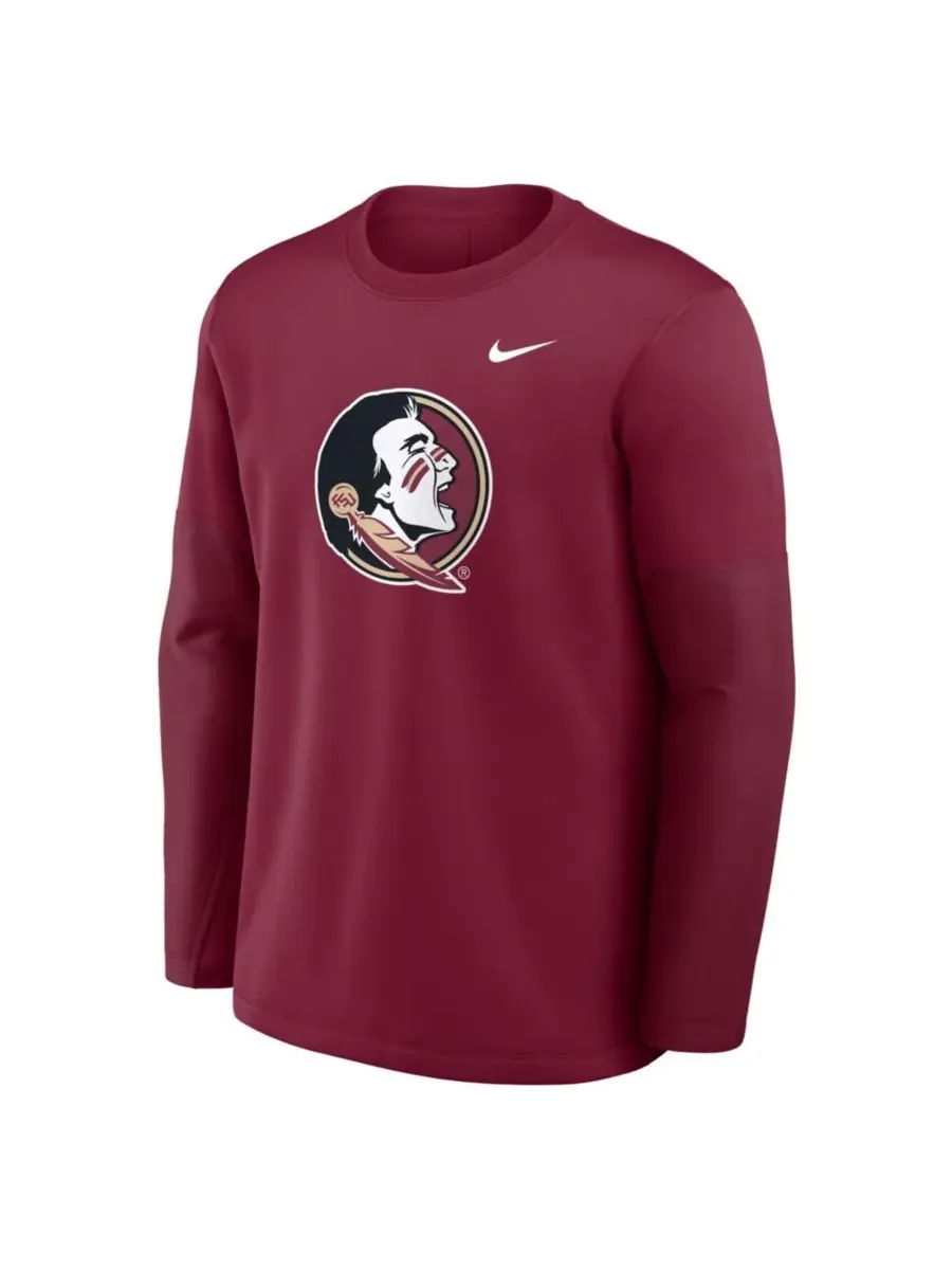 Мужская футболка с длинным рукавом Garnet Florida State Seminoles 2025 Sideline Coach Performance — изображение 5 из 5
