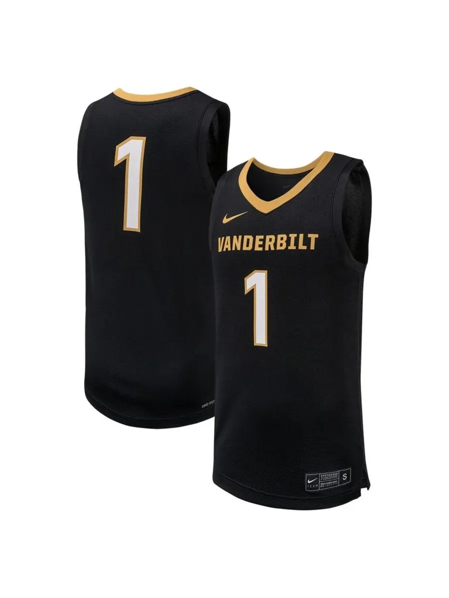 Nike Мужская черная баскетбольная майка-реплика команды Vanderbilt Commodores — изображение 1 из 3, черный