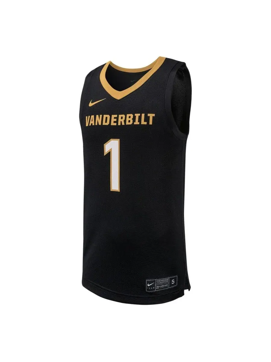 Nike Мужская черная баскетбольная майка-реплика команды Vanderbilt Commodores — изображение 3 из 3, черный