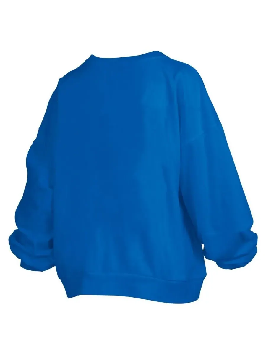 Женская толстовка Royal Florida Gators Big Aug Script Janice Oversized Pullover Sweatshirt Pressbox — изображение 2 из 3