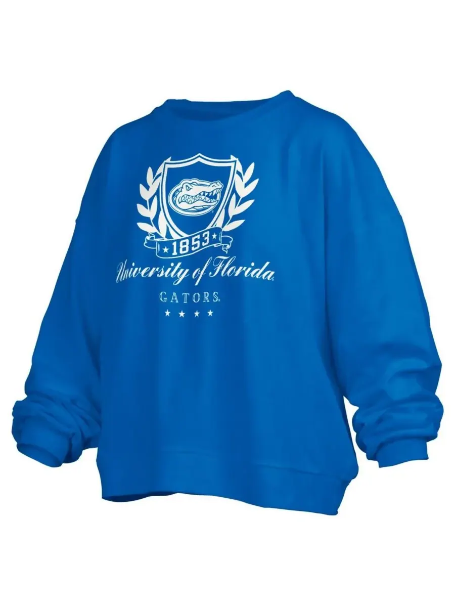 Женская толстовка Royal Florida Gators Big Aug Script Janice Oversized Pullover Sweatshirt Pressbox — изображение 3 из 3