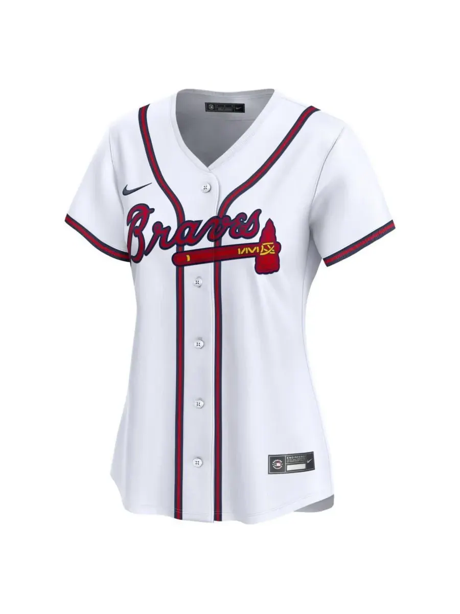 Nike Женская белая домашняя футболка Spencer Strider Atlanta Braves, ограниченная серия — изображение 3 из 3, белый