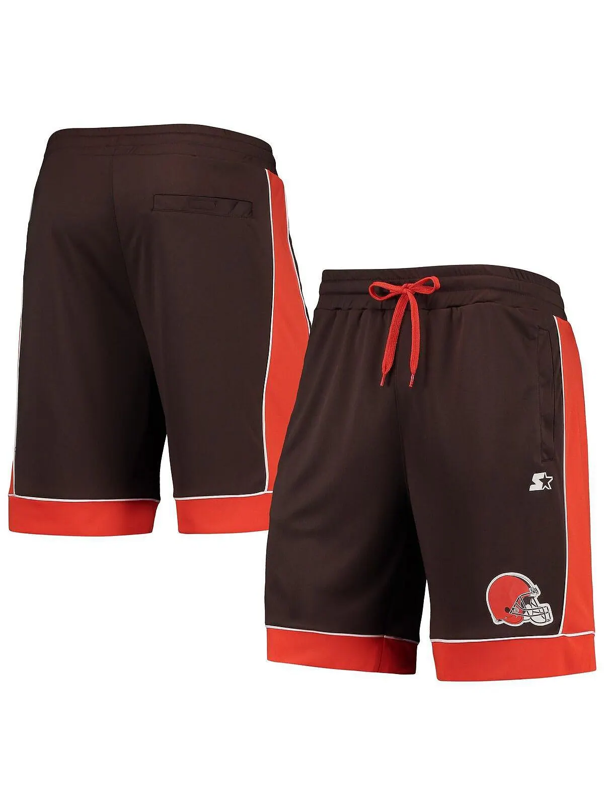 Мужские коричневые, оранжевые модные шорты cleveland browns favourite fan Starter — изображение 1 из 3, коричневый оранжевый