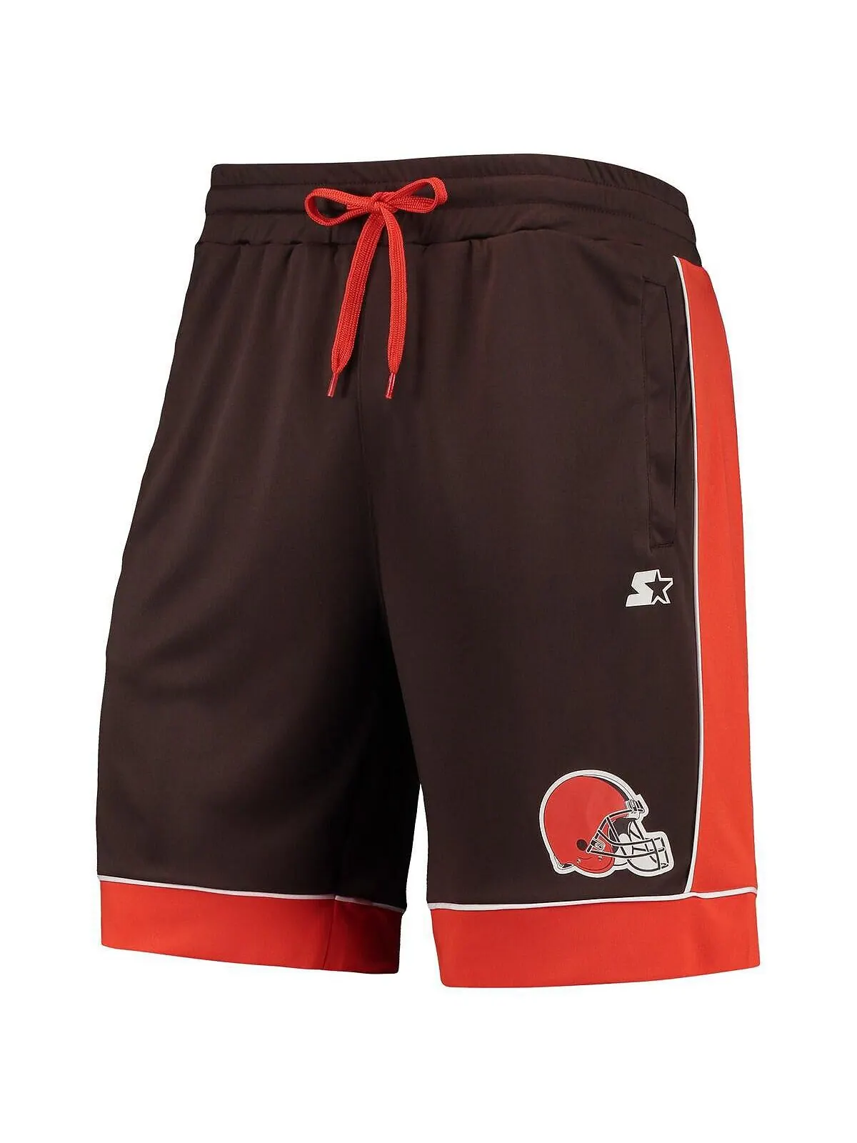 Мужские коричневые, оранжевые модные шорты cleveland browns favourite fan Starter — изображение 2 из 3, коричневый оранжевый