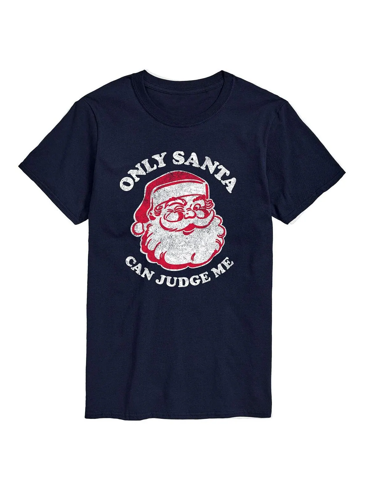 Мужская футболка с коротким рукавом only santa can judge AIRWAVES — изображение 1 из 2, синий
