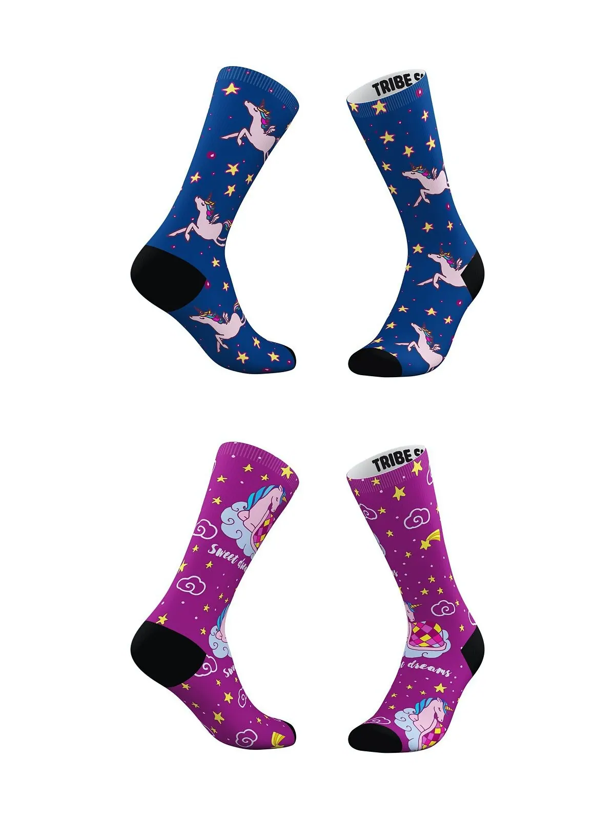Мужские и женские носки Dreamy Unicorn, набор из 2 шт. Tribe Socks — без цвета