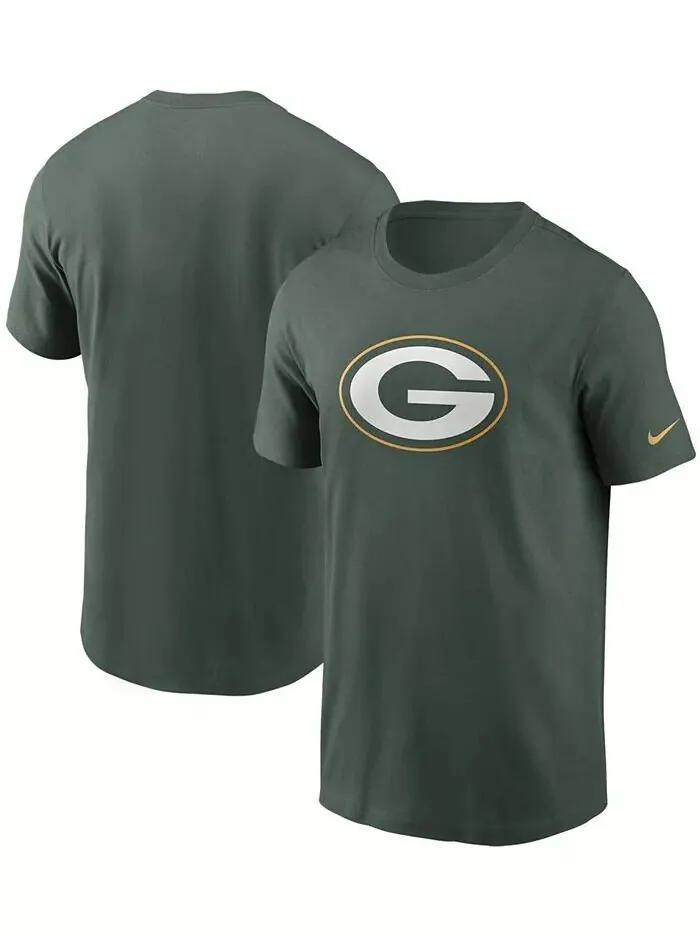 Мужская зеленая футболка с логотипом Big and Tall Green Bay Packers Primary Nike — изображение 1 из 3