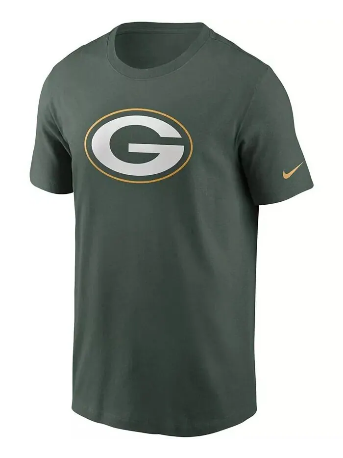Мужская зеленая футболка с логотипом Big and Tall Green Bay Packers Primary Nike — изображение 2 из 3