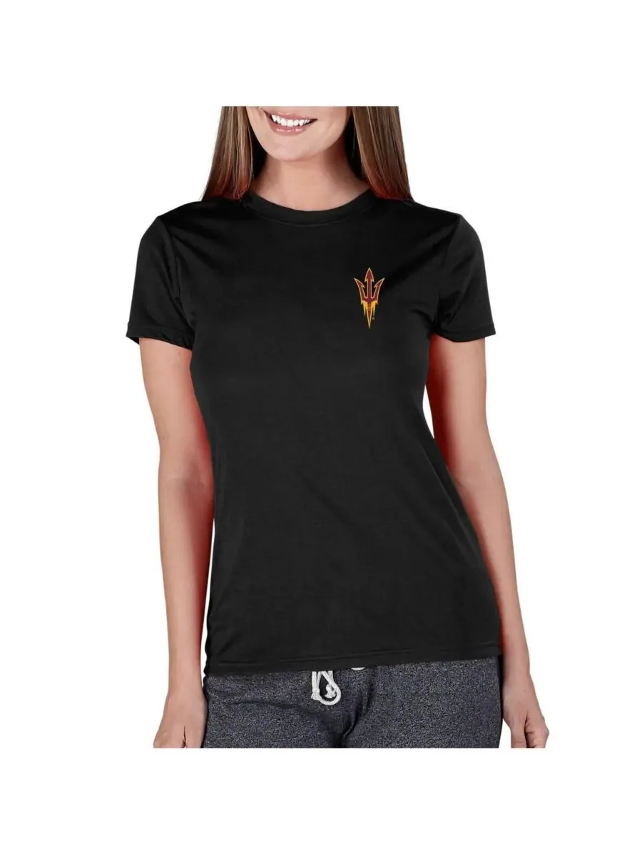 Concepts Sport Женская черная вязаная футболка Arizona State Sun Devils Marathon — изображение 1 из 1, черный