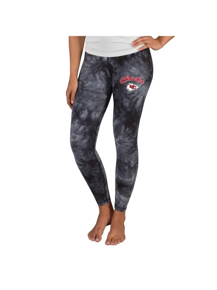 Concepts Sport Женские черные леггинсы Kansas City Chiefs Burst Tie Dye — изображение 1 из 1, черный