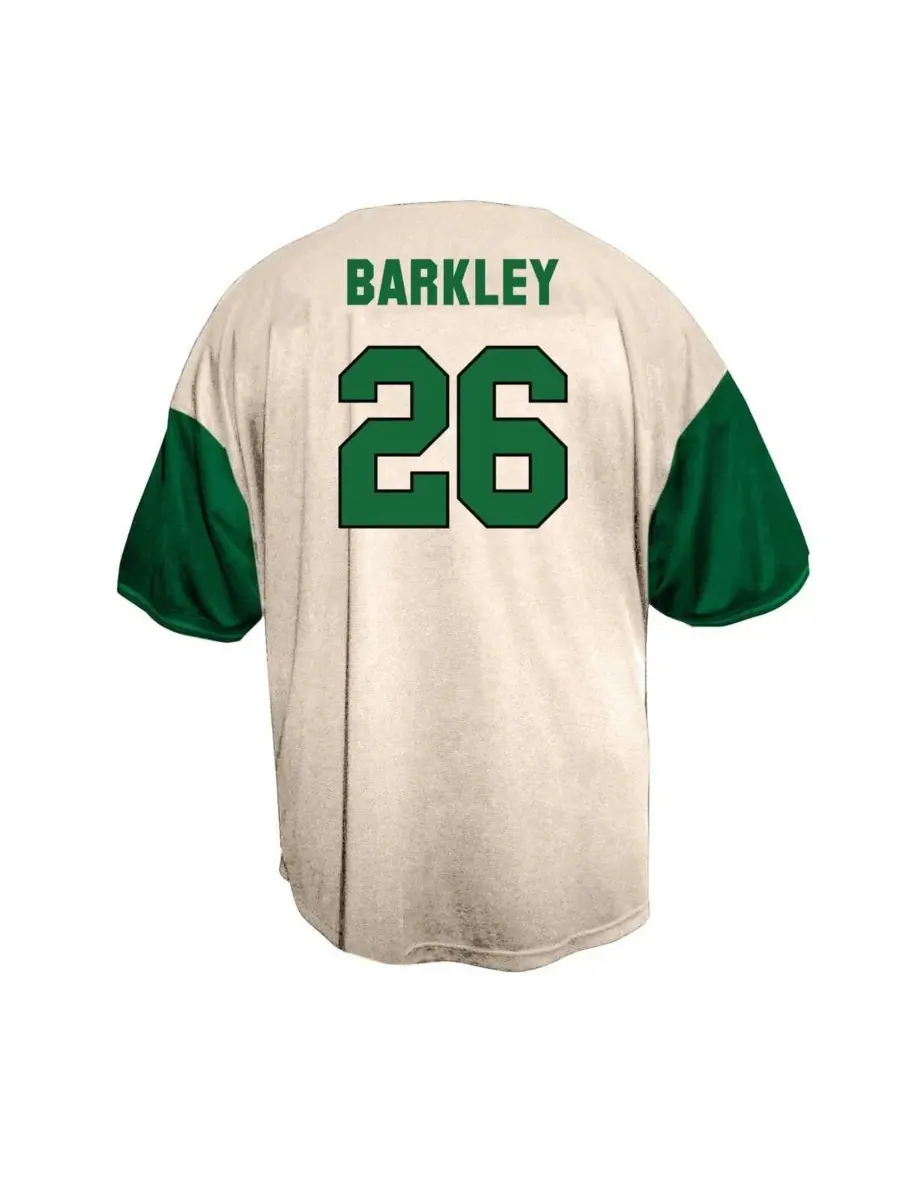 Fanatics Мужская бейсбольная рубашка на пуговицах Saquon Barkley Cream Philadelphia Eagles большого — изображение 2 из 3