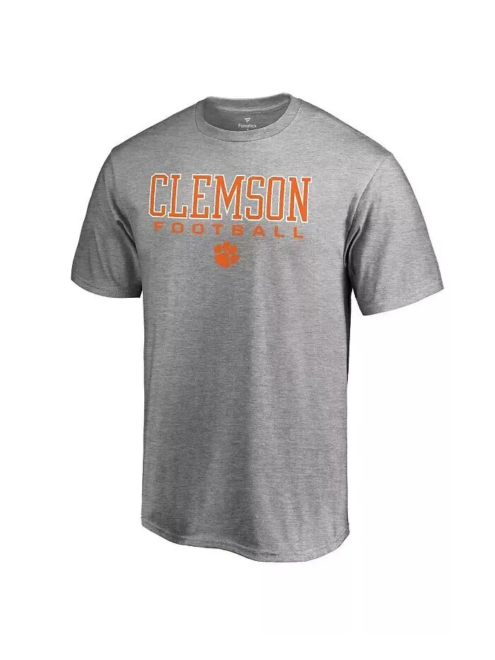 Футболка мужская футболка True Sport Clemson Tigers серого цвета Fanatics — изображение 1 из 2