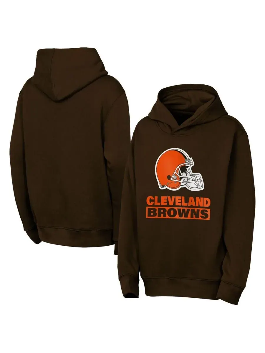 Outerstuff Толстовка Big Boys and Girls Brown Cleveland Browns Back to Basics — изображение 1 из 3, коричневый