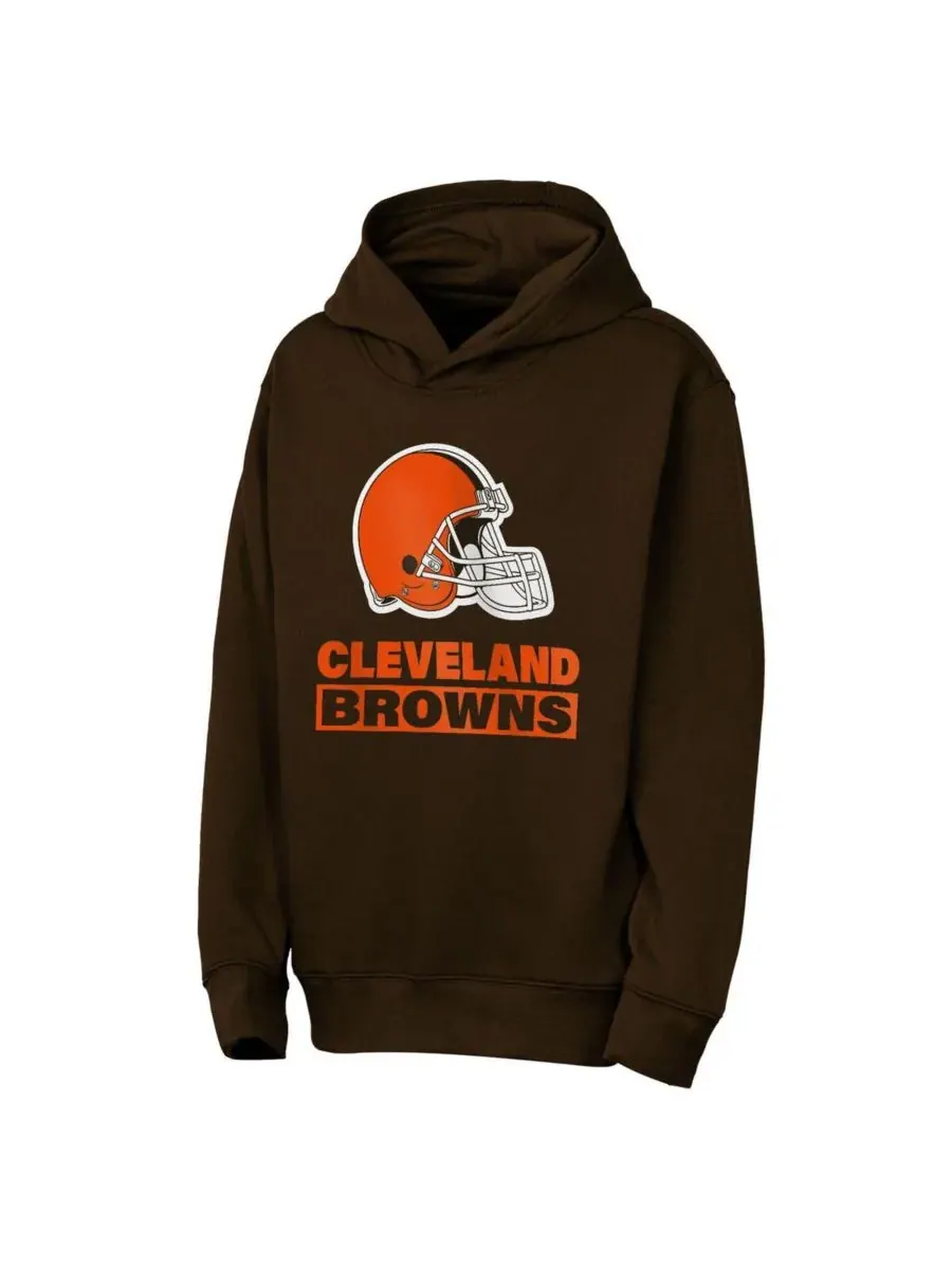 Outerstuff Толстовка Big Boys and Girls Brown Cleveland Browns Back to Basics — изображение 3 из 3, коричневый