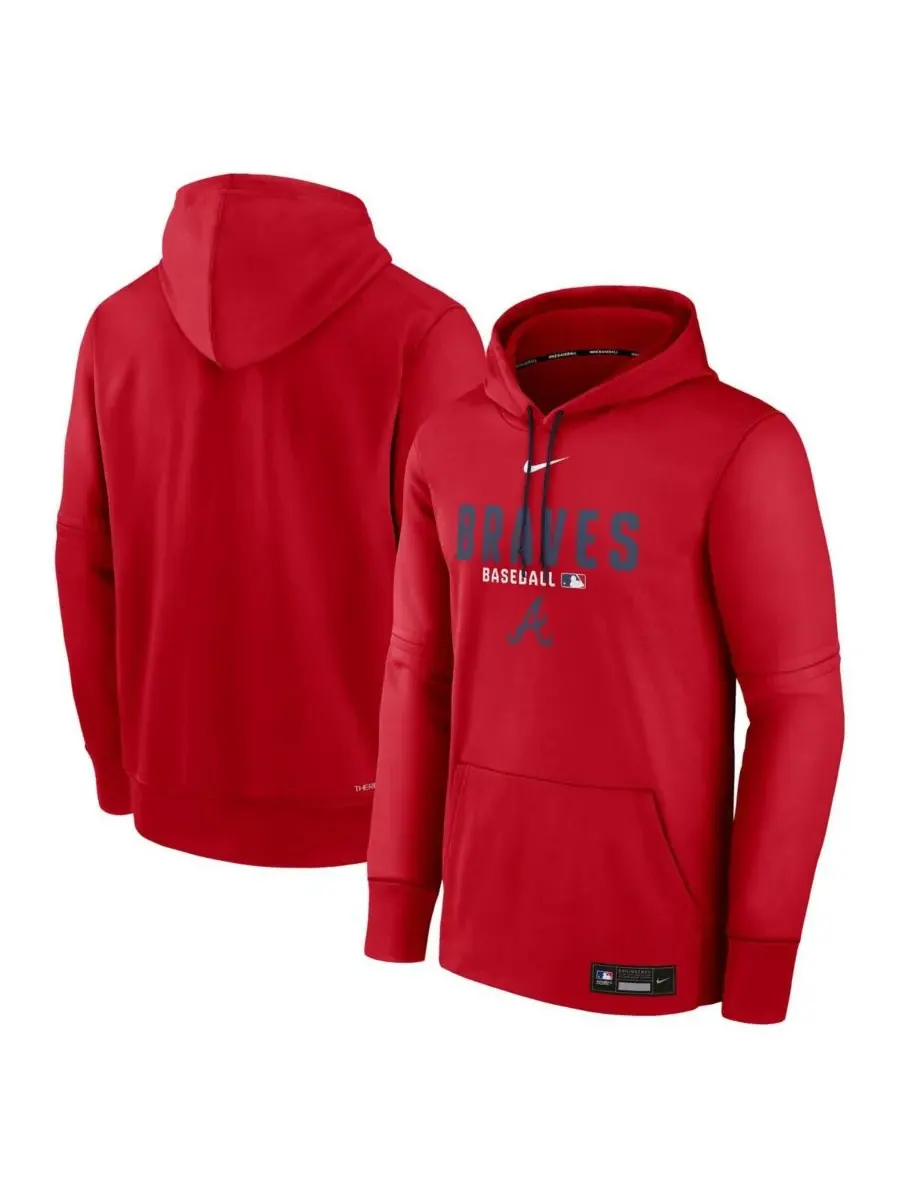 Nike Мужская красная толстовка Therma-FIT из коллекции Authentic Collection с символикой команды — изображение 1 из 3