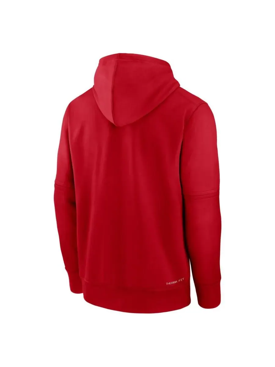 Nike Мужская красная толстовка Therma-FIT из коллекции Authentic Collection с символикой команды — изображение 3 из 3