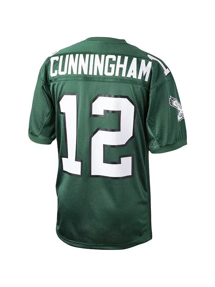 Мужская аутентичная ретро-джерси Randall Cunningham Kelly Green Philadelphia Eagles 1992, вышедшая — изображение 3 из 3