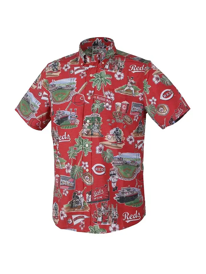 Мужская красная рубашка на пуговицах Cincinnati Reds Scenic Tri-Blend Reyn Spooner — изображение 2 из 3