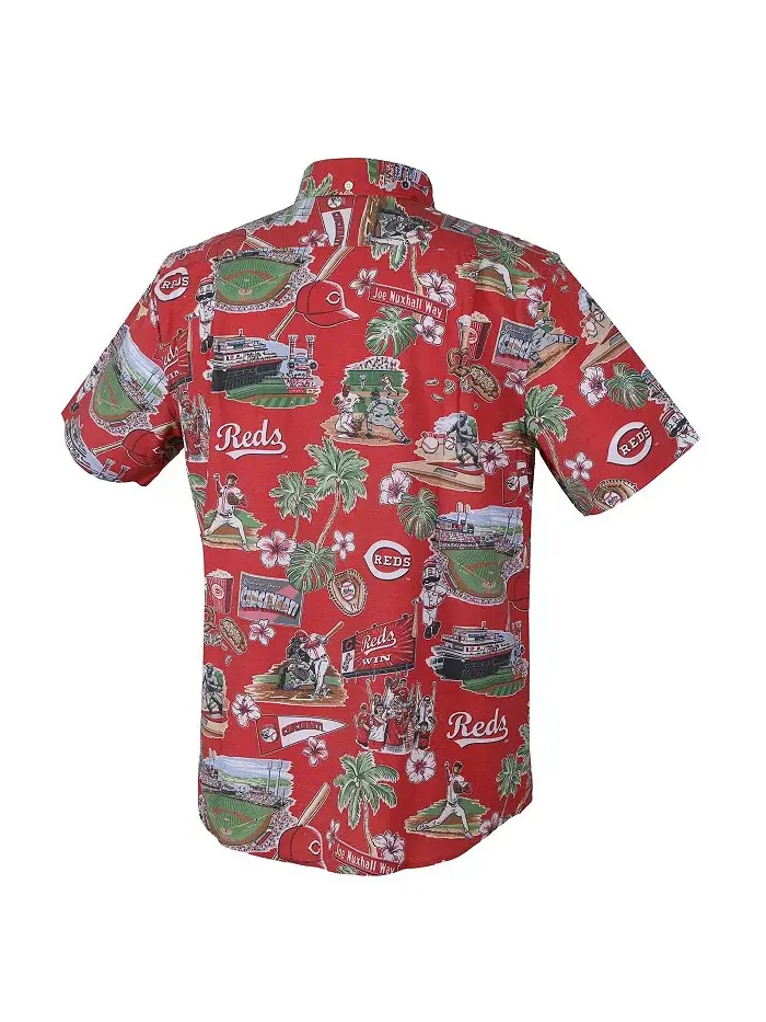 Мужская красная рубашка на пуговицах Cincinnati Reds Scenic Tri-Blend Reyn Spooner — изображение 3 из 3