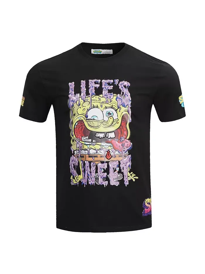 Мужская черная футболка SpongeBob SquarePants Life's Sweet Freeze Max — изображение 2 из 4