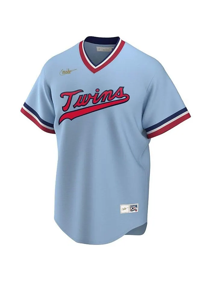 Мужская голубая майка команды Minnesota Twins Road Cooperstown Collection Team Nike — изображение 2 из 3, светлый синий