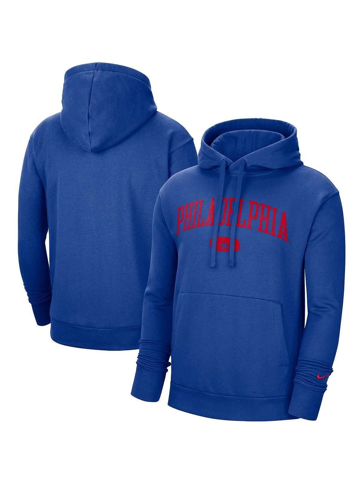 Толстовка с капюшоном Nike Royal Philadelphia 76ers Heritage Essential