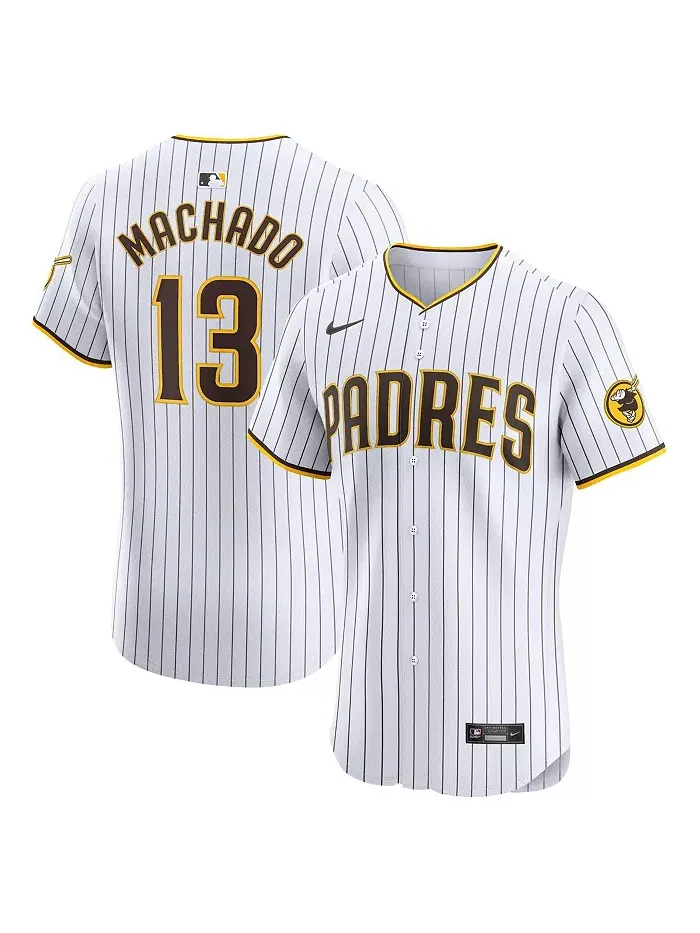 Мужская белая элитная домашняя футболка San Diego Padres Manny Machado Nike — изображение 1 из 3