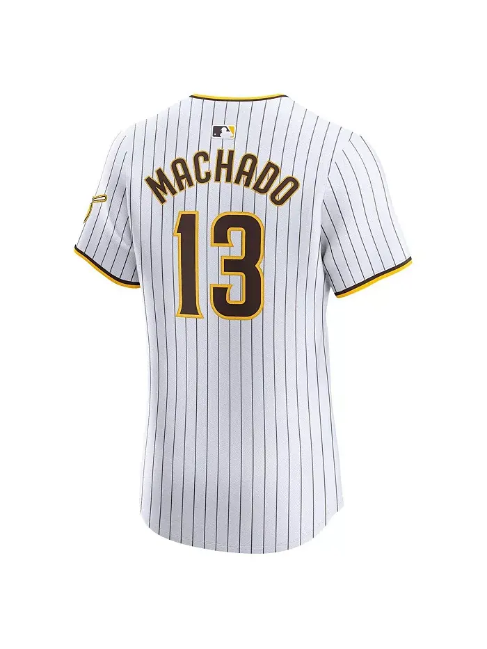 Мужская белая элитная домашняя футболка San Diego Padres Manny Machado Nike — изображение 2 из 3
