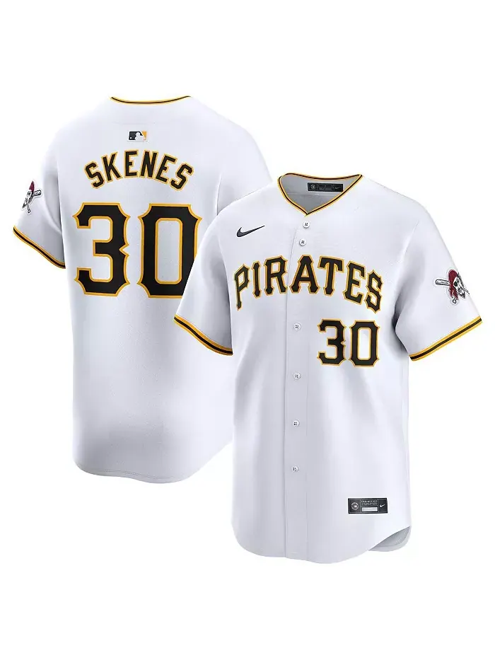 Мужская белая ограниченная игровая футболка Pittsburgh Pirates с именем Paul Skenes Nike — изображение 1 из 3