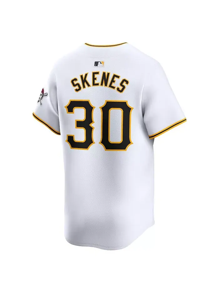 Мужская белая ограниченная игровая футболка Pittsburgh Pirates с именем Paul Skenes Nike — изображение 2 из 3