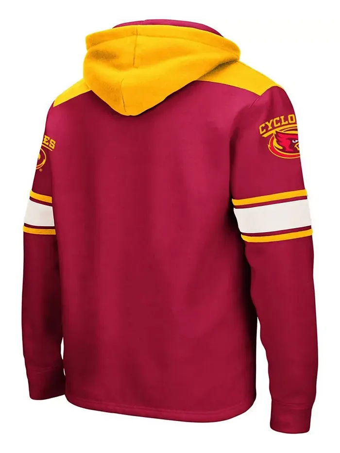 Мужская толстовка с капюшоном Cardinal Iowa State Cyclones 2.0 на шнурках Colosseum — изображение 3 из 4