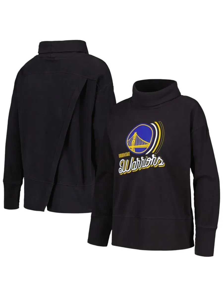 Женский свитшот-пуловер с принтом Golden State Warriors Sunset LevelWear — изображение 1 из 3, черный