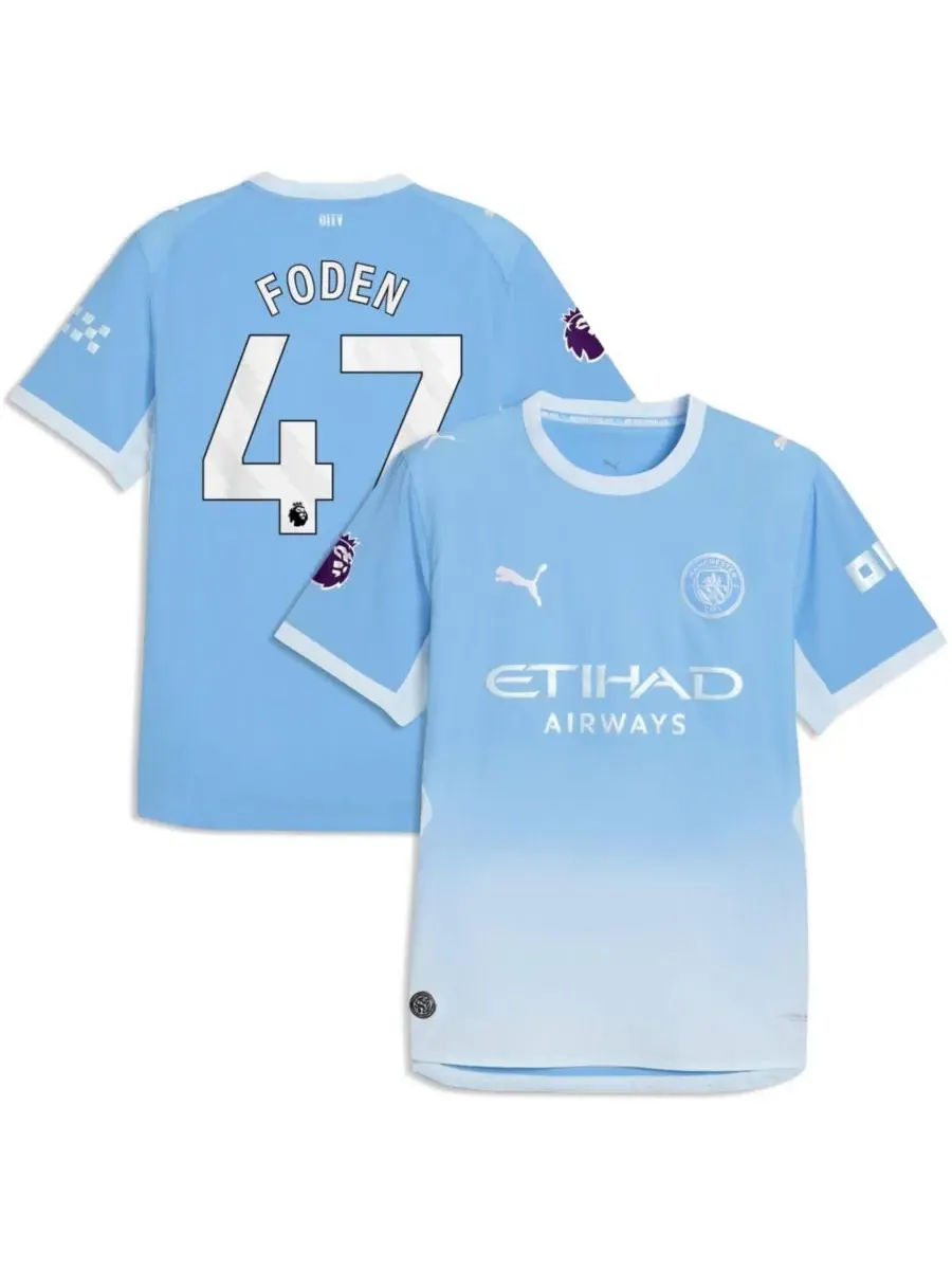 Футболка с коротким рукавом, аутентичная, с градиентным принтом Puma Manchester City 2026/27 Home — изображение 1 из 3