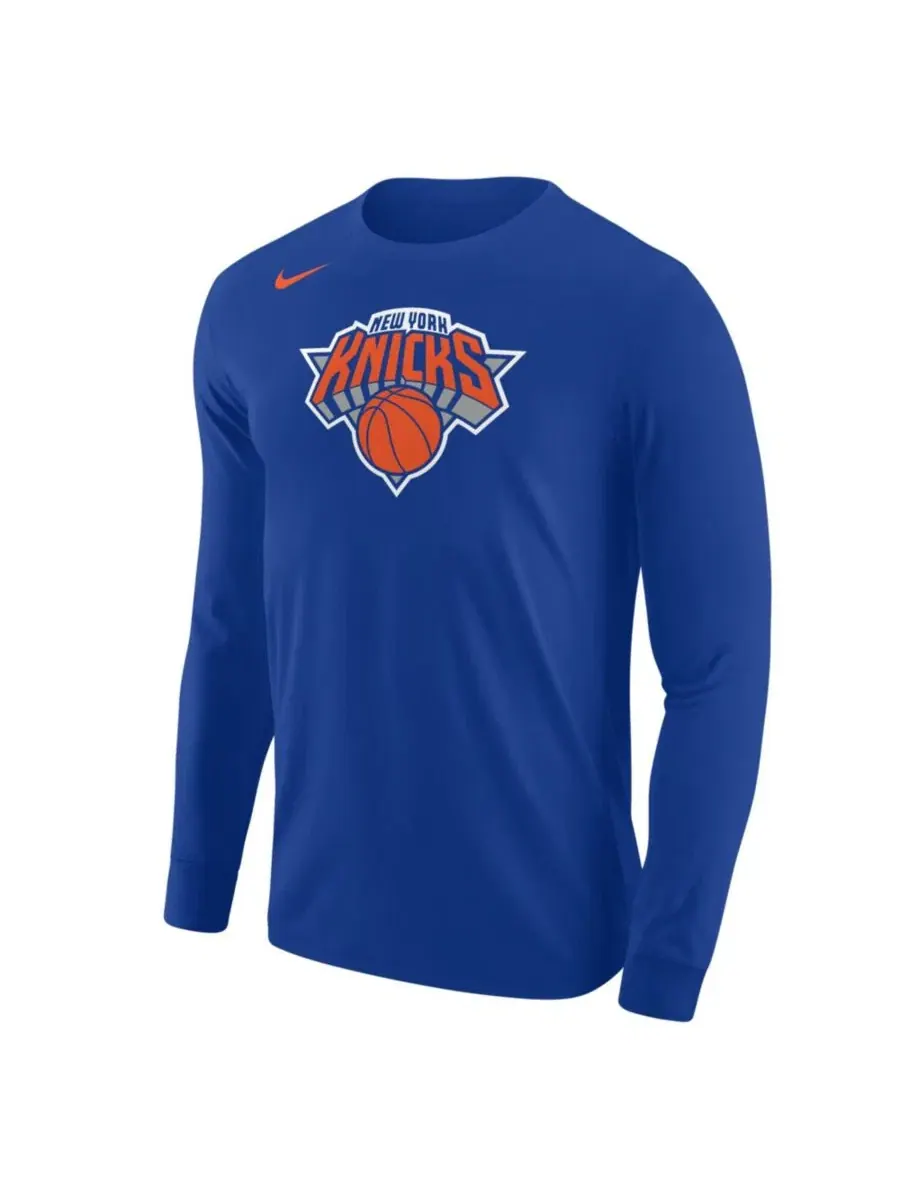 Футболка с длинным рукавом New York Knicks Core Nike — изображение 1 из 1, синий