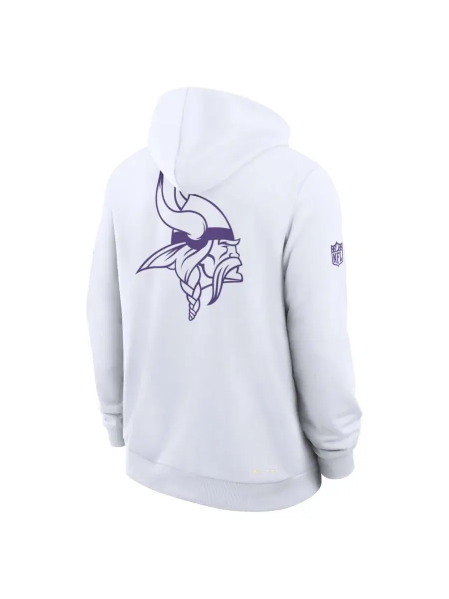 Худи с капюшоном Minnesota Vikings Dri-FIT Nike — изображение 3 из 3, белый