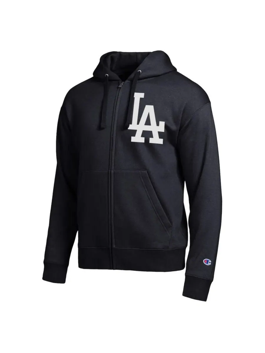 Худи с полной застежкой-молнией All-Star Los Angeles Dodgers Champion — изображение 3 из 3, черный